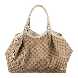 💯Authentic Gucci Large Sukey Tote Gold
